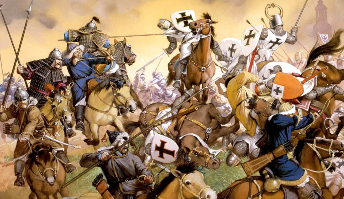 Đội kỵ binh Mông Cổ tái hiện qua tranh vẽ