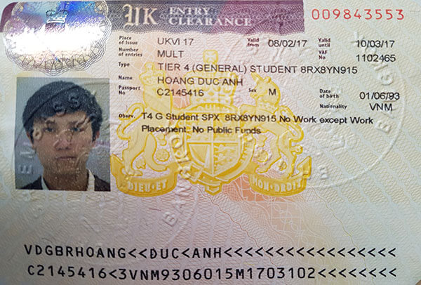 Visa du học Anh