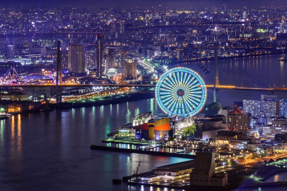 Thành phố Osaka Nhật Bản về đêm