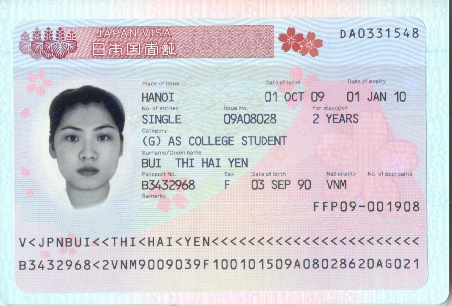 Visa nhật bản